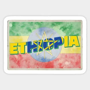 Ethiopia Vintage style retro souvenir Sticker